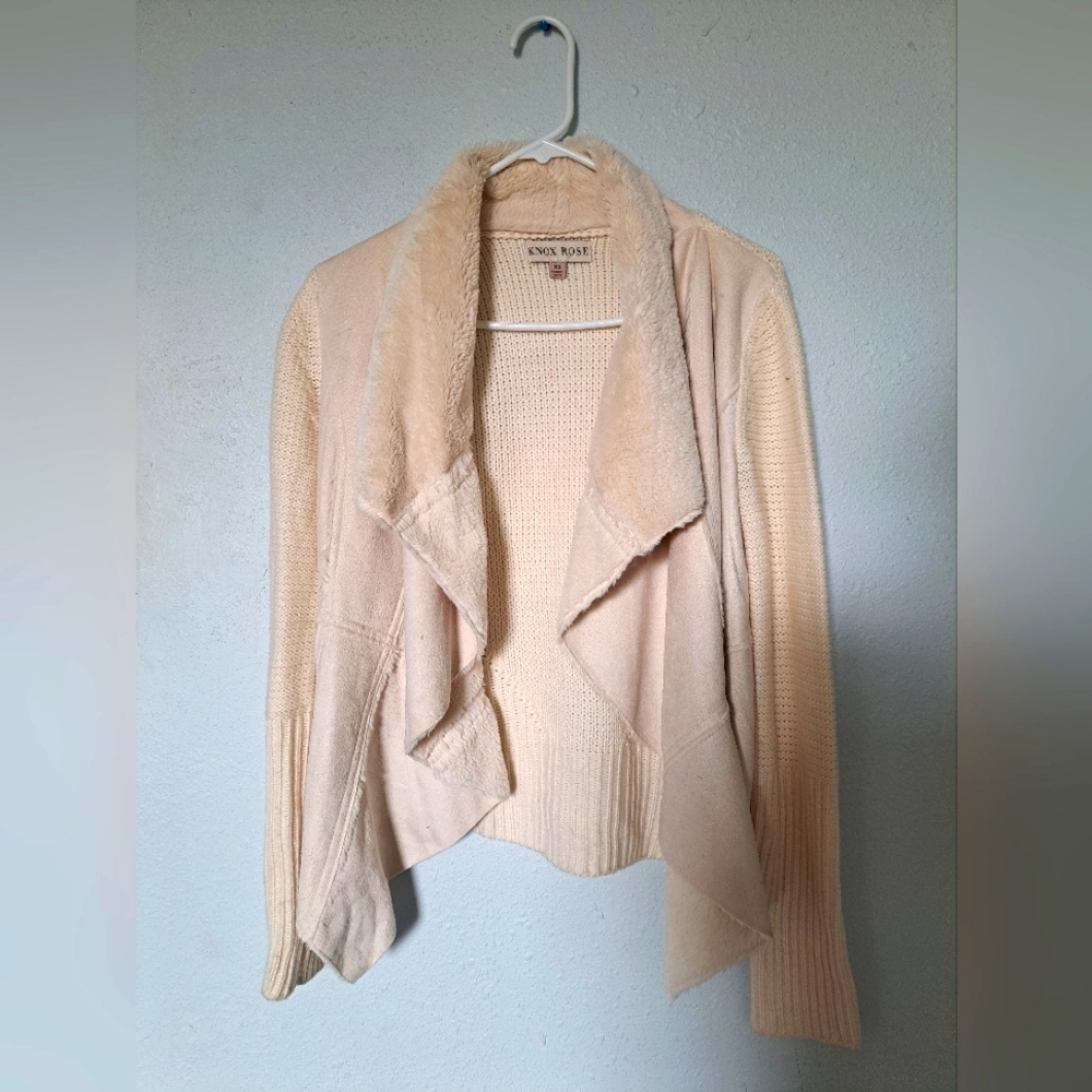 Knox Rose Beige Knit Cardigan